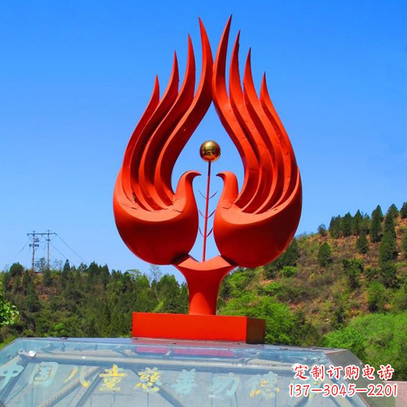 沧州抽象凤凰公园不锈钢雕塑-景区园林景观神兽标识雕塑