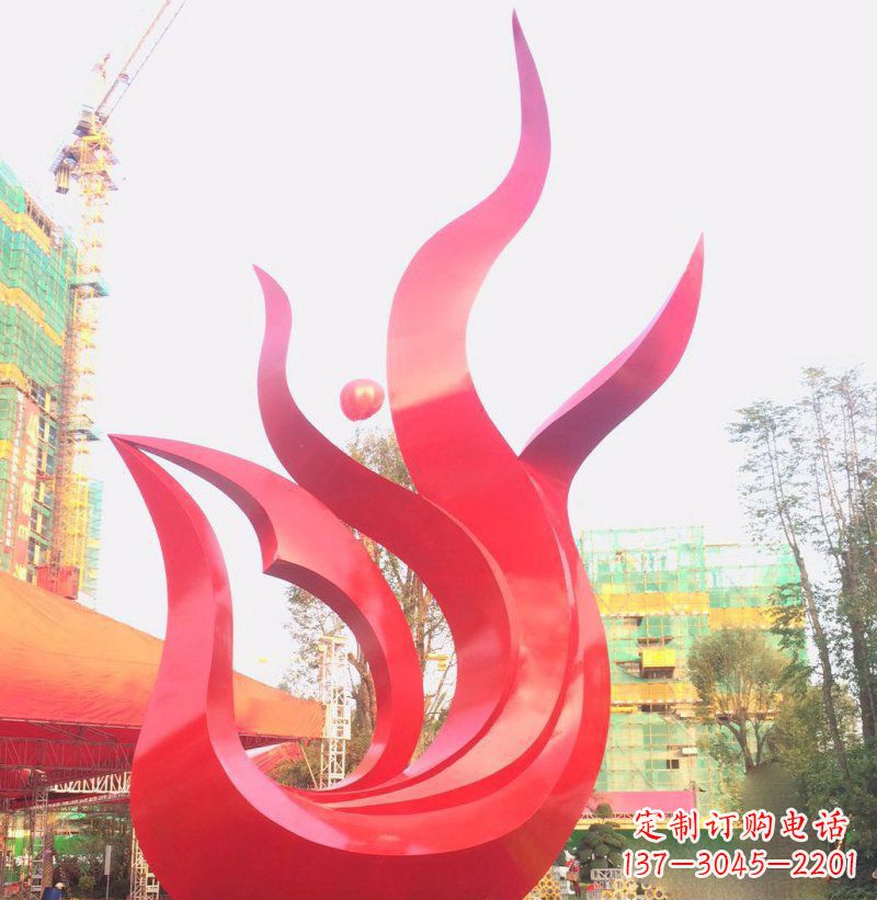 沧州抽象凤凰广场不锈钢雕塑
