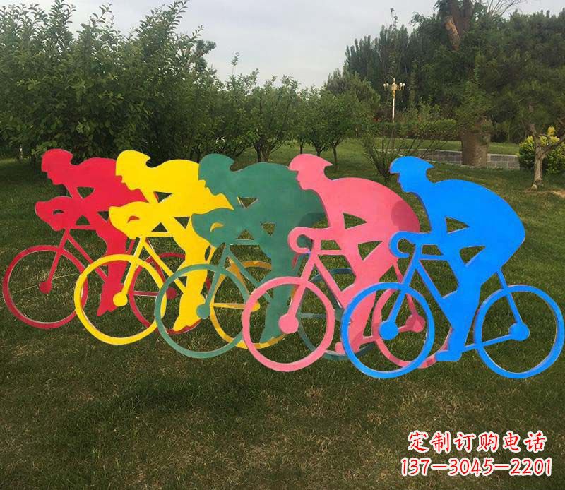 沧州自行车雕塑——展现公园美丽