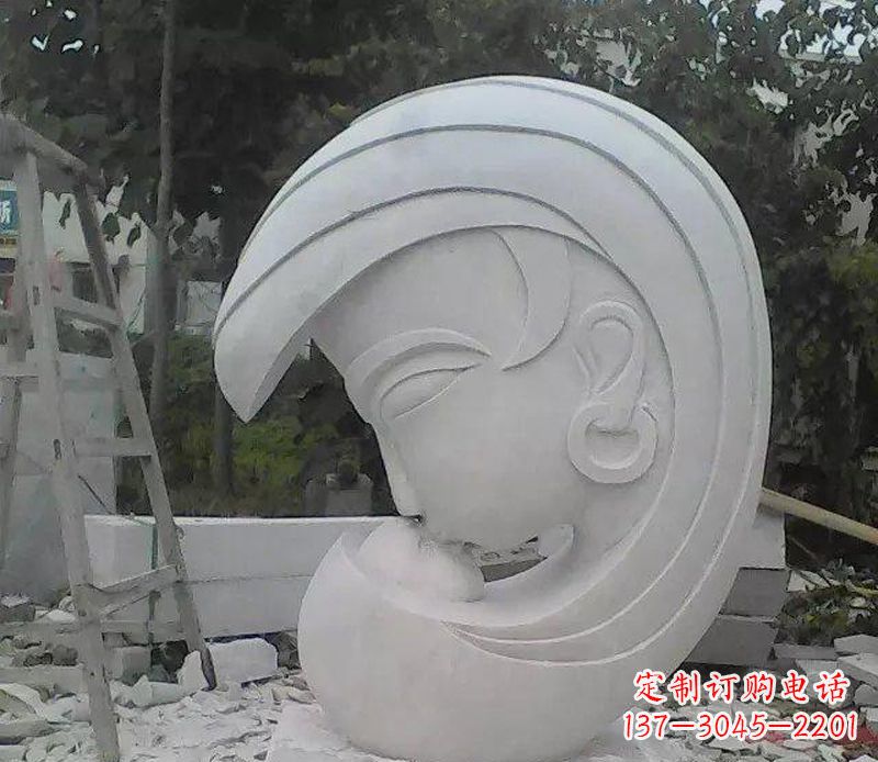 沧州抽象人物头像石雕