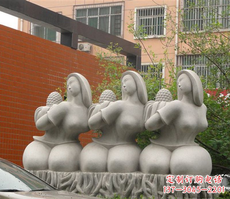 沧州抽象三个女人石雕