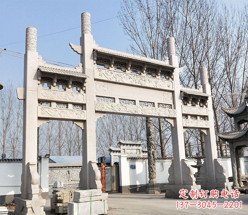 沧州村口的珍贵文化——牌坊雕塑