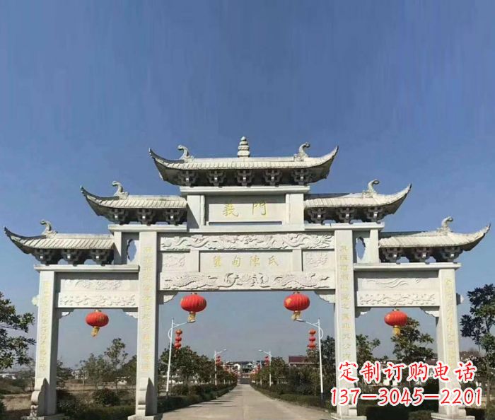 沧州传承百年,村口牌楼雕塑的历史