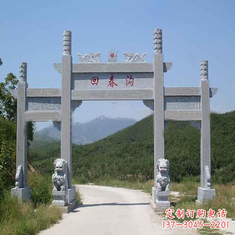 沧州村落中的牌坊雕塑传承民间文化