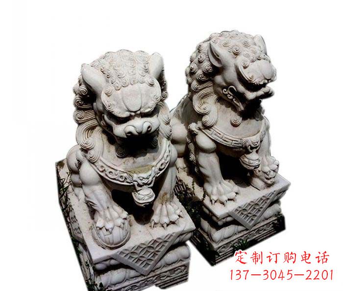 沧州大理石仿古石狮子雕塑