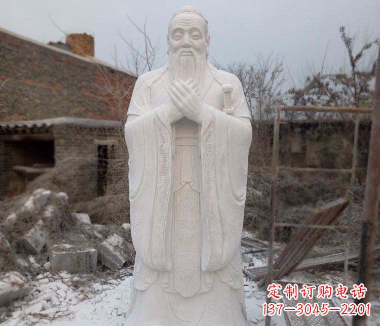 沧州大理石孔子行教像古代名人石雕