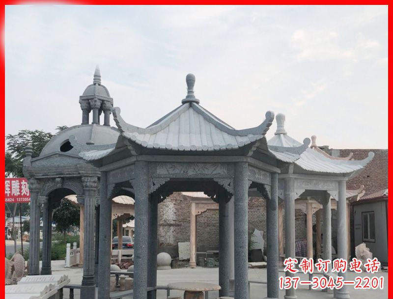 沧州六角凉亭石雕