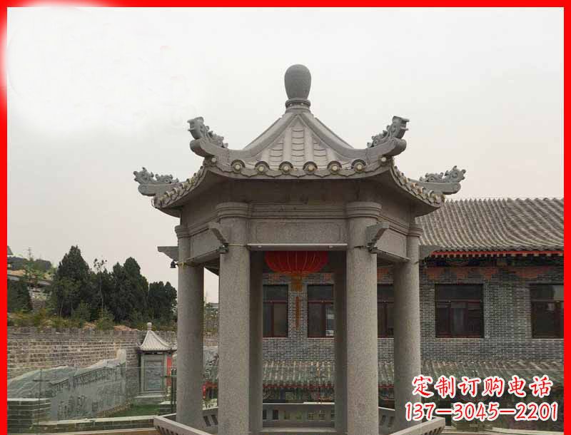 沧州大理石六角凉亭石雕