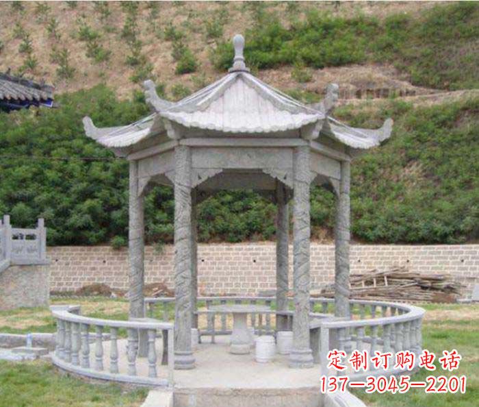 沧州大理石六角石雕凉亭
