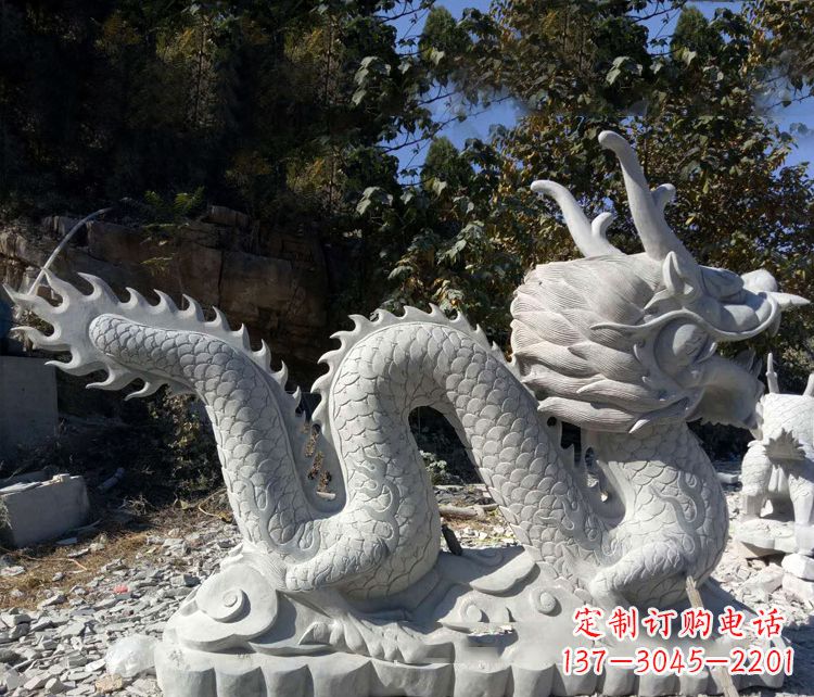 沧州精美大理石龙雕塑