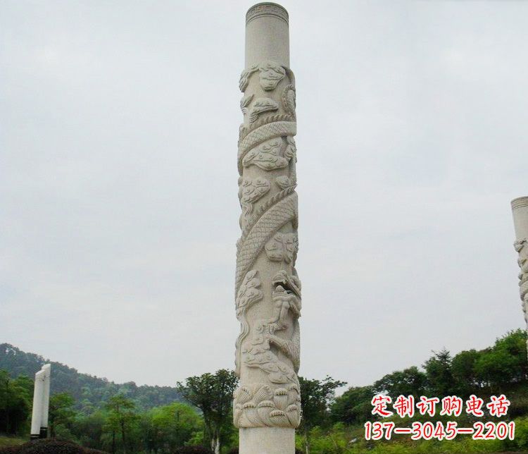 沧州大理石盘龙柱雕塑