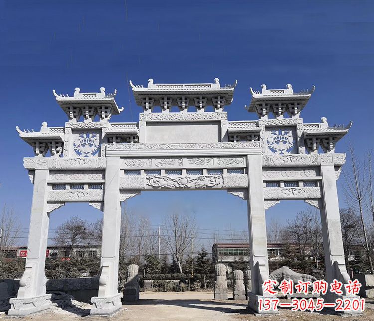 沧州特色大理石牌坊石雕