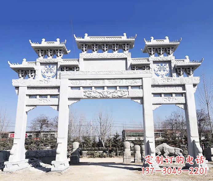 沧州大理石牌坊石雕定制