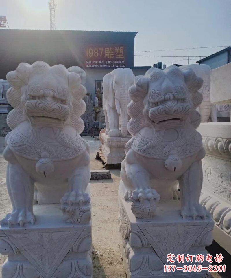 沧州大理石狮子雕塑,象征威严