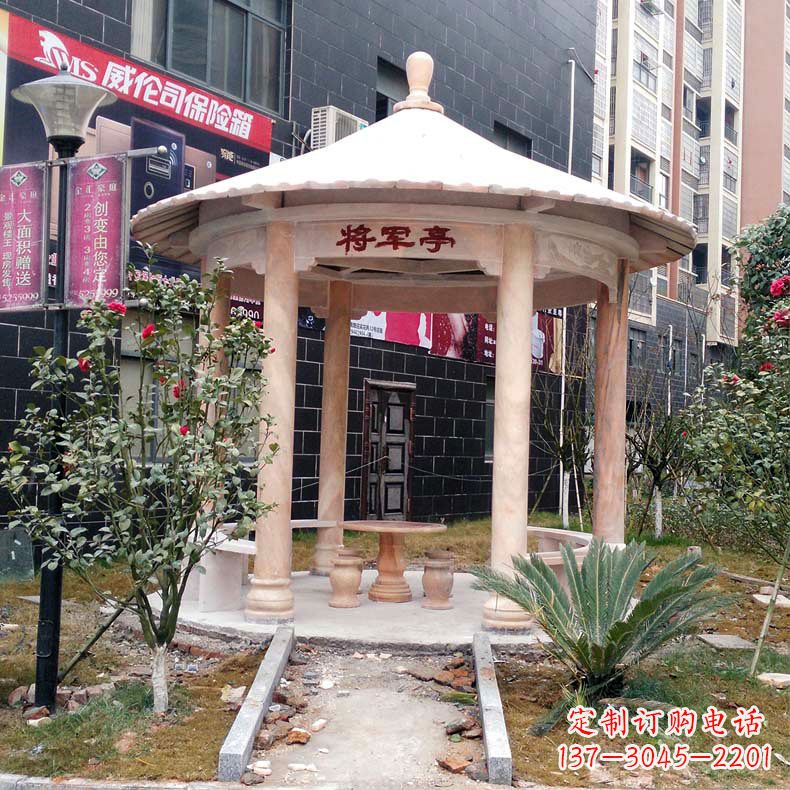沧州精美大理石凉亭雕塑