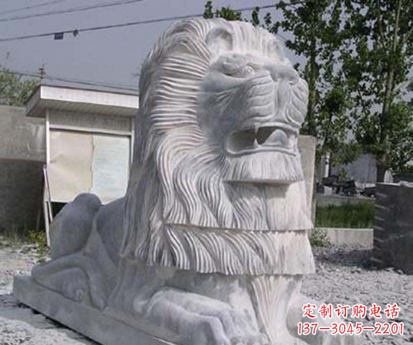 沧州大理石西洋狮子石雕塑