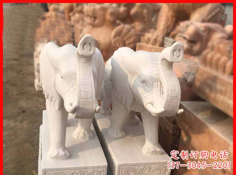 沧州产品名称大理石小象招财石雕