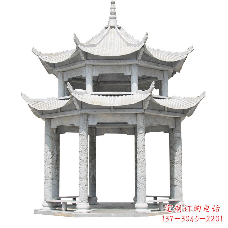 沧州大理石古建凉亭雕塑