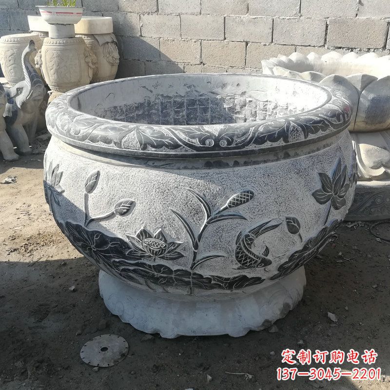 沧州大理石水缸雕塑