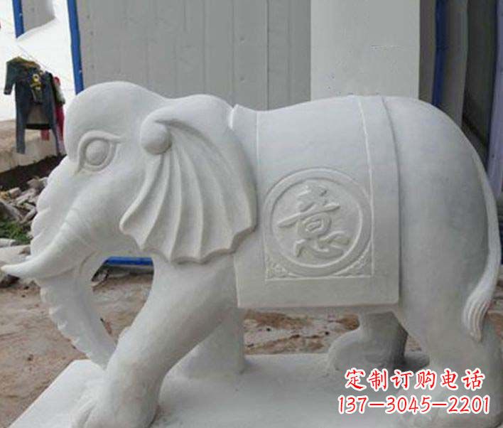 沧州传承财富祝福,大理石招财大象雕塑