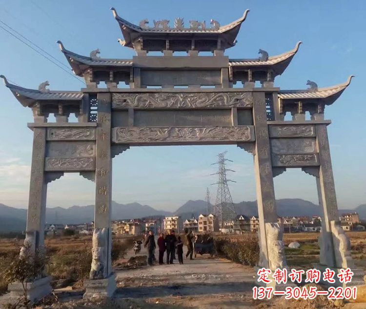 沧州大石牌坊雕塑—中领雕塑定制专业