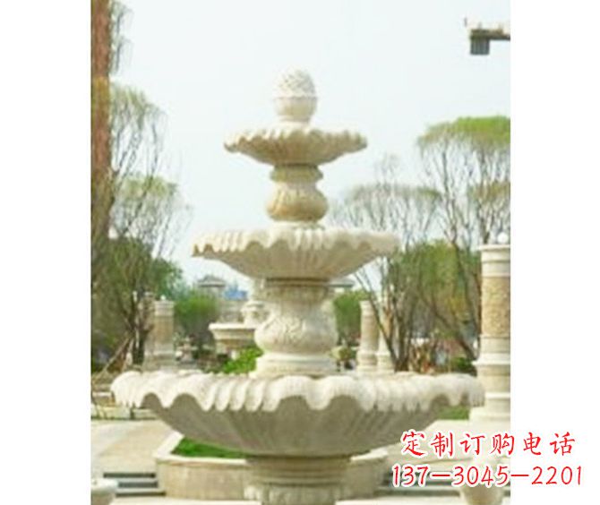 沧州圆润线条的精美喷泉石雕