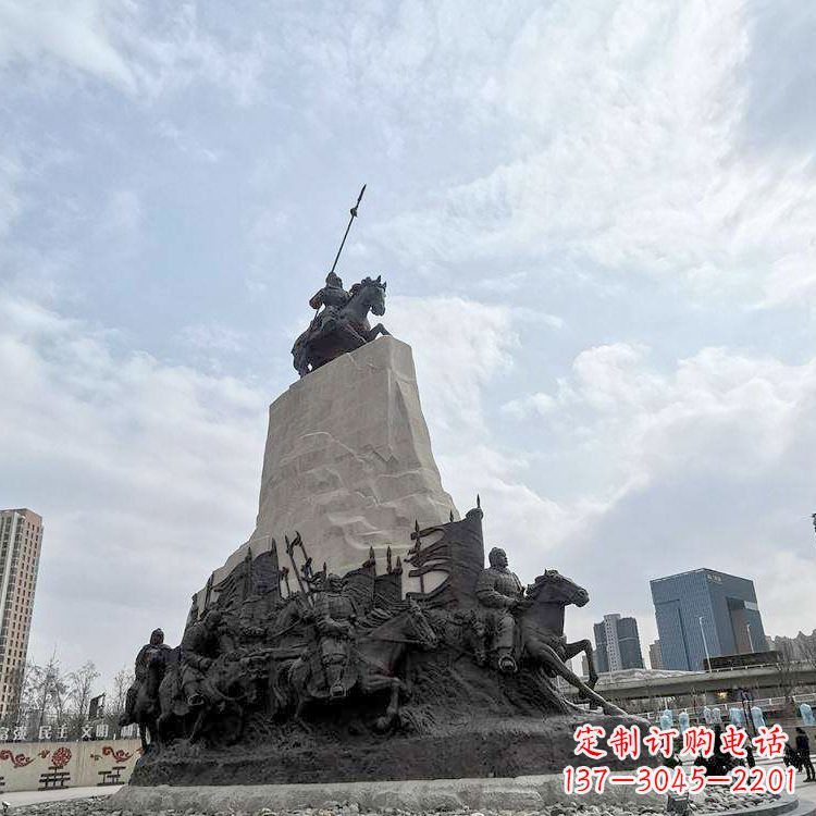 沧州精美西汉名将石雕像——荣耀霍去病