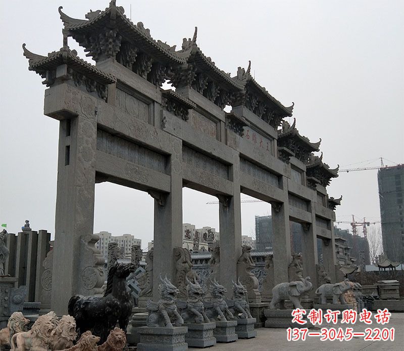沧州精美仿古牌坊石雕