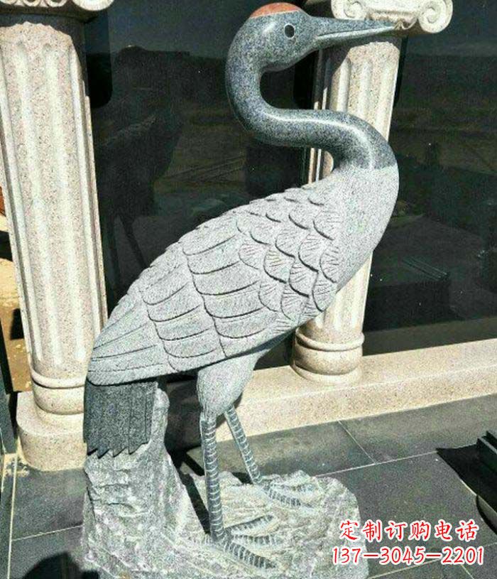 沧州传统工艺精雕丹顶鹤雕塑