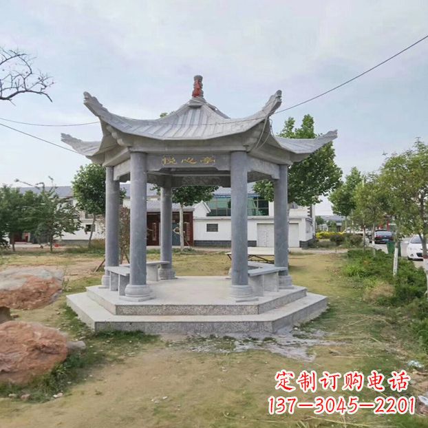 沧州中领雕塑 | 六角石凉亭公园雕塑