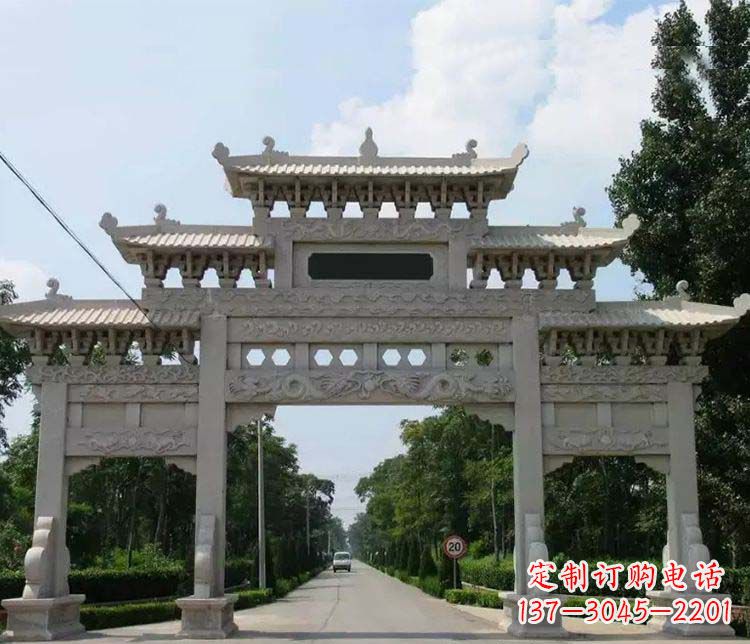 沧州定制牌坊雕塑,传承中国传统文化