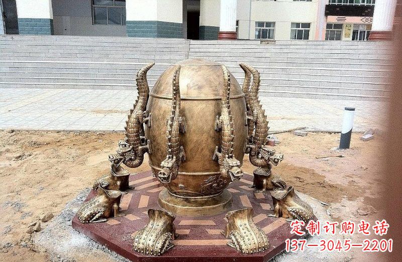沧州精致细节 壮丽地动仪铜雕