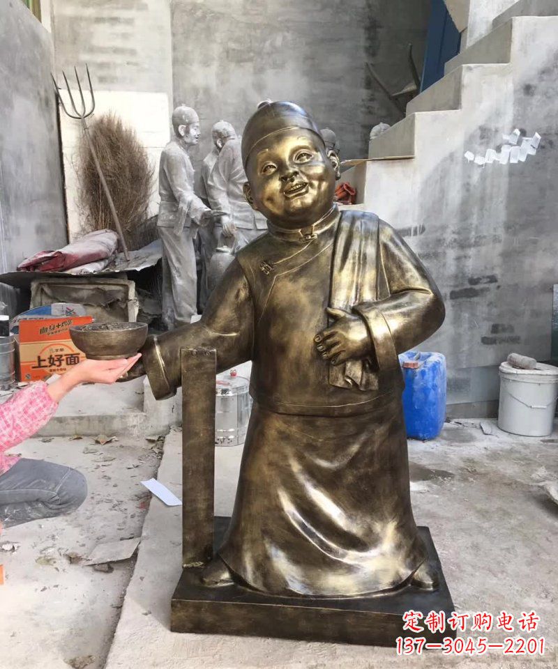沧州店小二铜雕——精美精致的人物雕塑