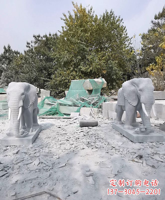 沧州优雅精美大象石雕