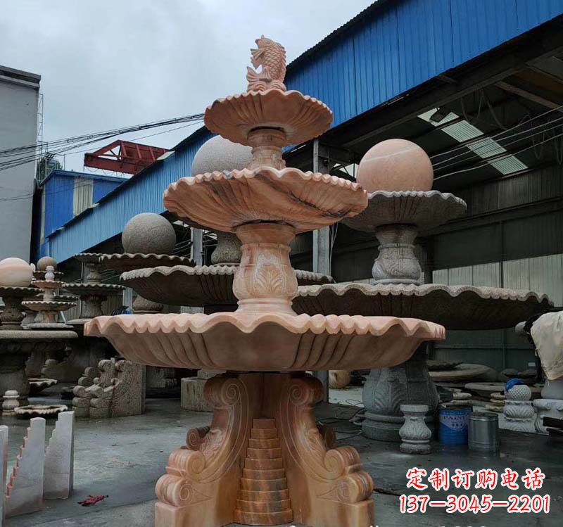 沧州高品质跌水钵石喷泉雕塑