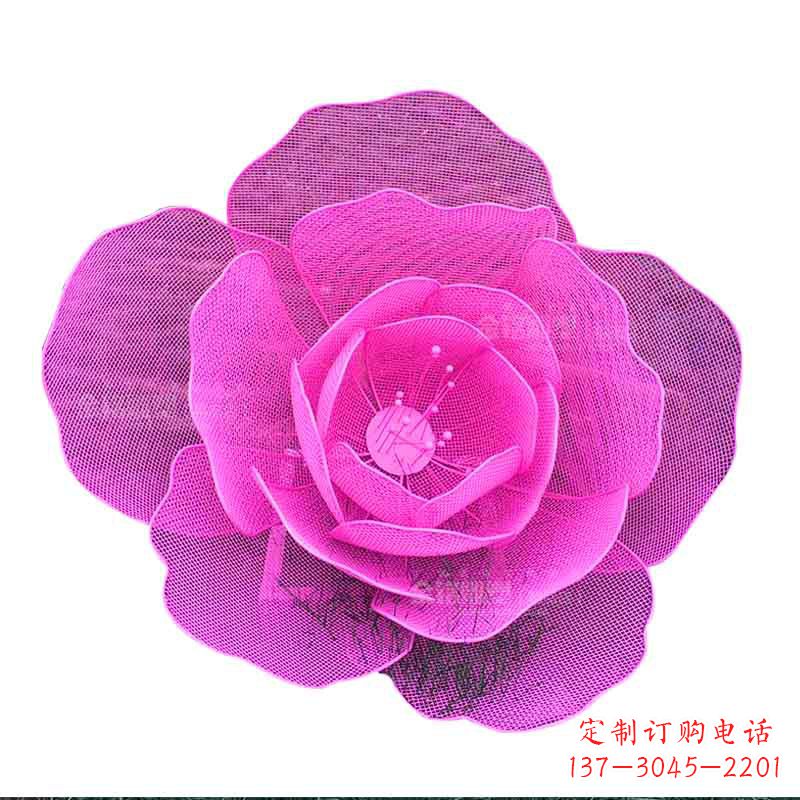 沧州定制不锈钢镂空花朵雕塑定做铁艺玫瑰花金属雕像订景观园林摆件_31