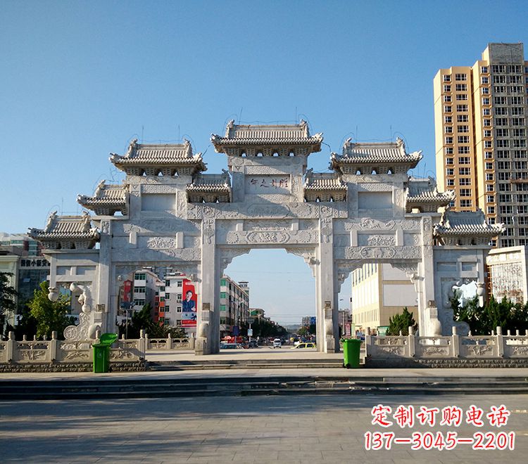 沧州锻铜雕塑 人物雕塑石雕牌坊