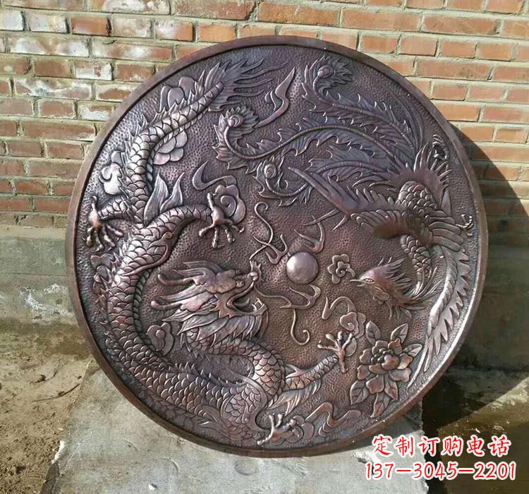 沧州传统工艺锻铜龙凤雕塑