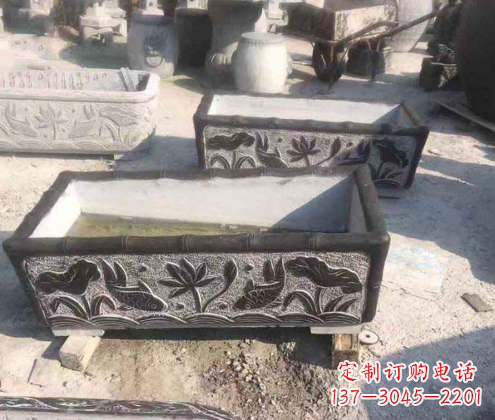 沧州精美仿古石水缸雕塑