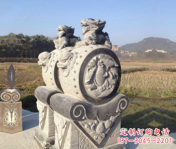 沧州仿古抱鼓石镇宅石门墩 (4)