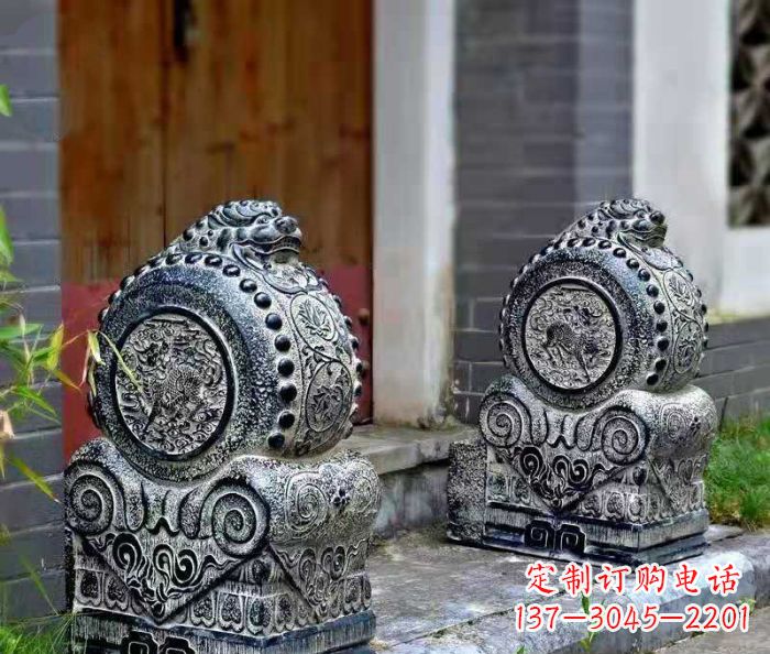 沧州仿古抱鼓石镇宅石门墩