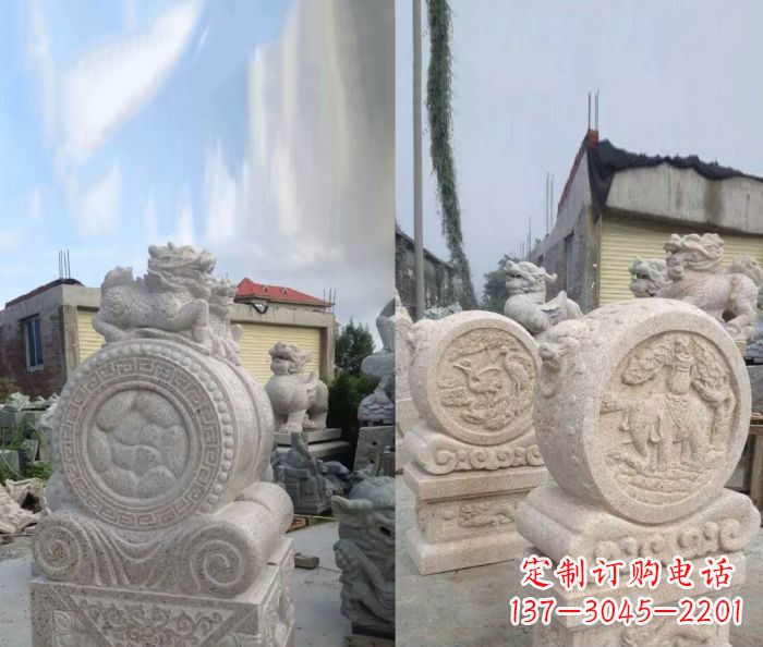 沧州仿古抱鼓石镇宅石门墩 (2)