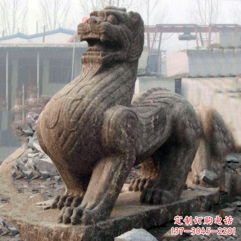 沧州仿古狴犴青石雕塑