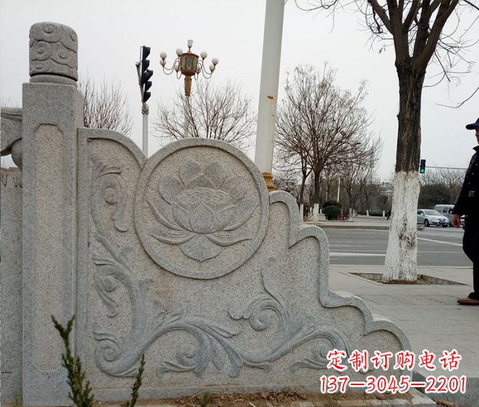 沧州仿古护城河石栏板雕塑