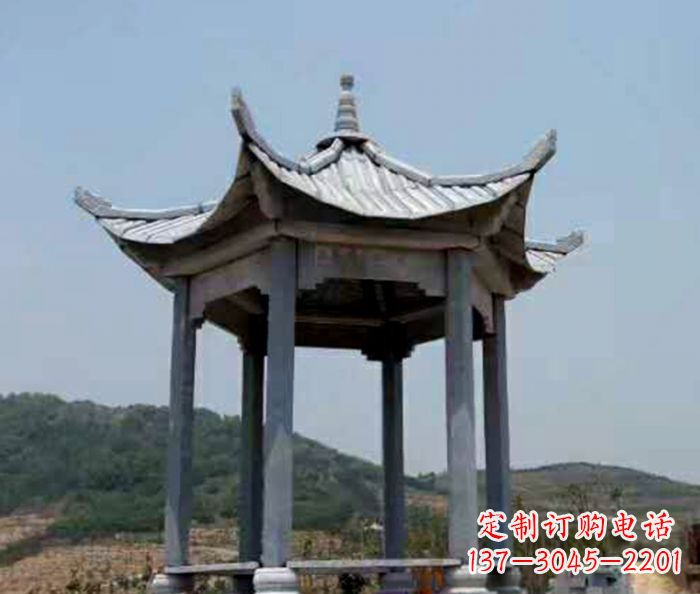 沧州仿古六角凉亭石雕 (5)