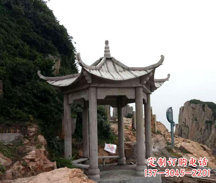 沧州仿古六角凉亭石雕 (7)