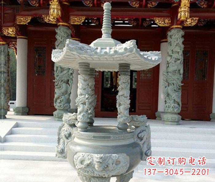 沧州中国古典仿古龙浮雕香炉雕塑