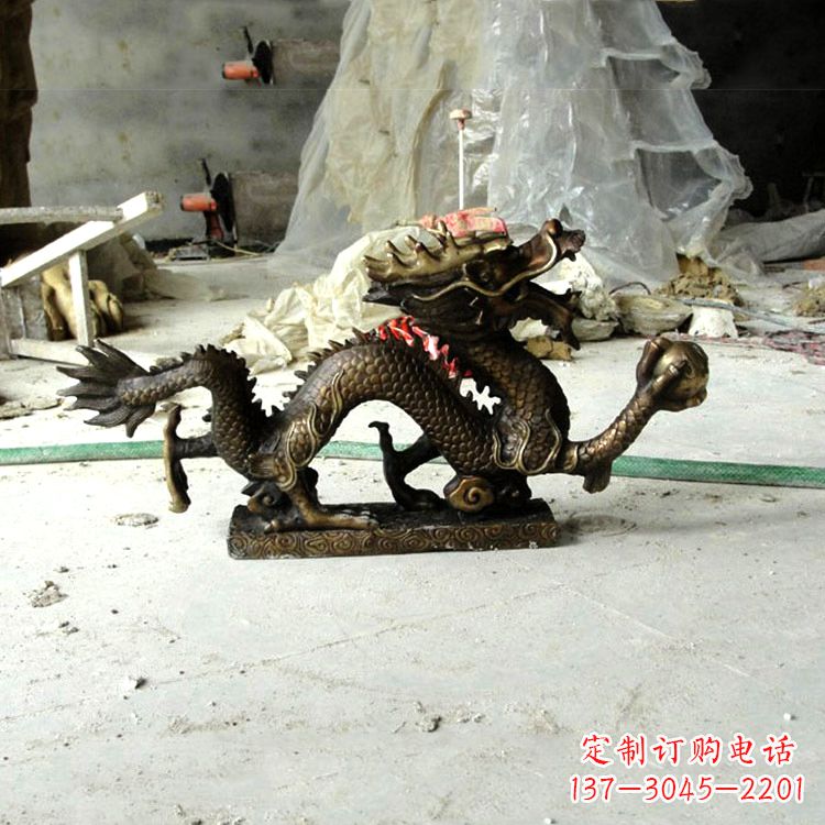 沧州精美仿古龙铜雕塑