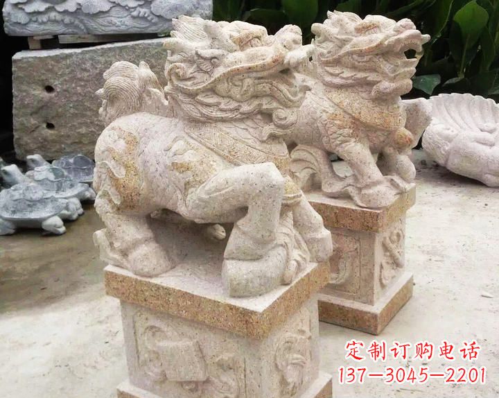 沧州仿古麒麟门口镇宅石雕