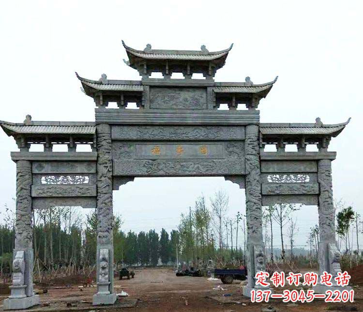 沧州精美石雕牌坊雕塑